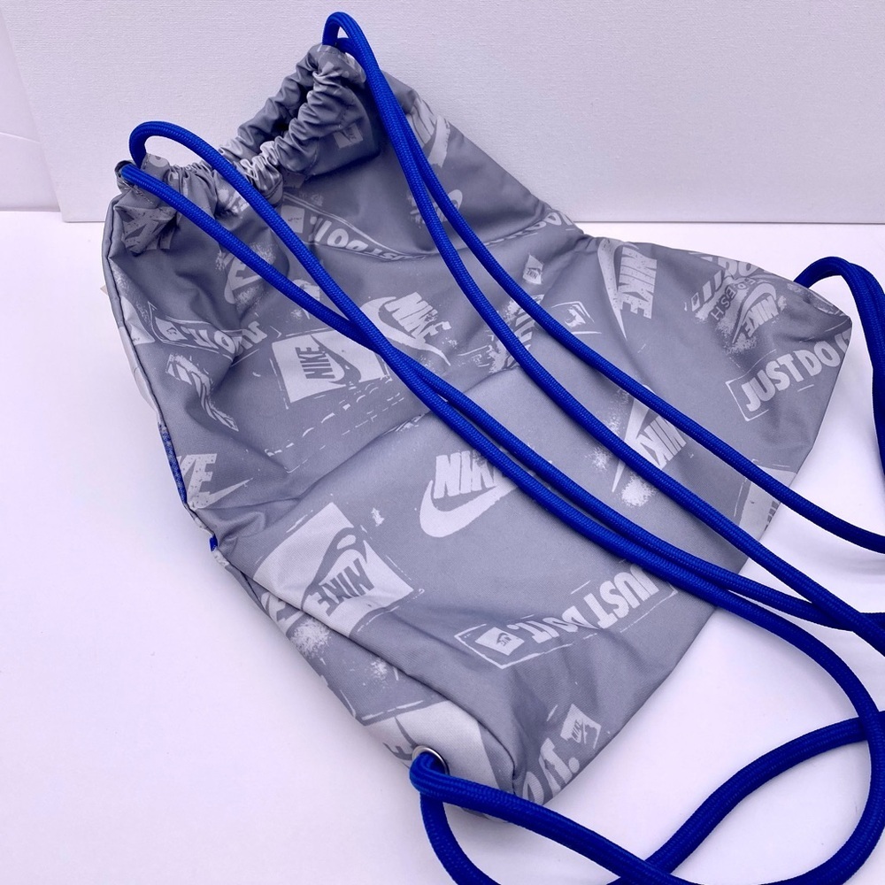 Nike Blue and Gray Drawstring Backpack - Picture 7 of 9